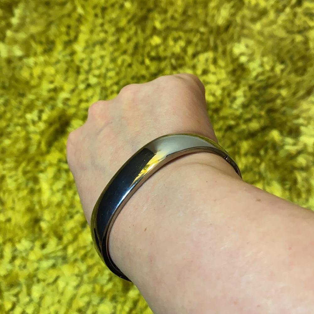 Steel and silver bracelet